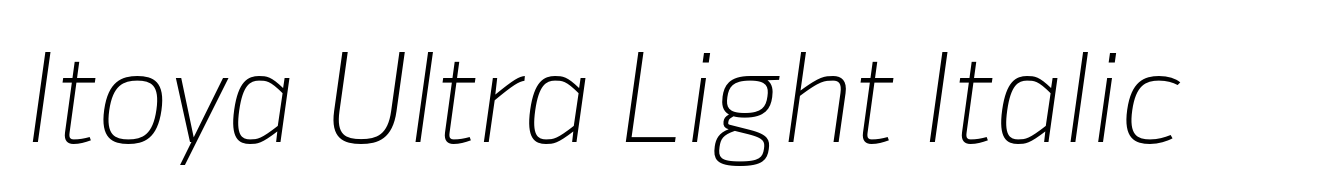 Itoya Ultra Light Italic
